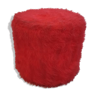 Pouf moumoute vintage red