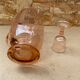 Antique Pink Blown Glass Pitcher Set + 6 Vintage Liqueur Glasses