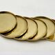 6 Coasters. Stelton. Brass