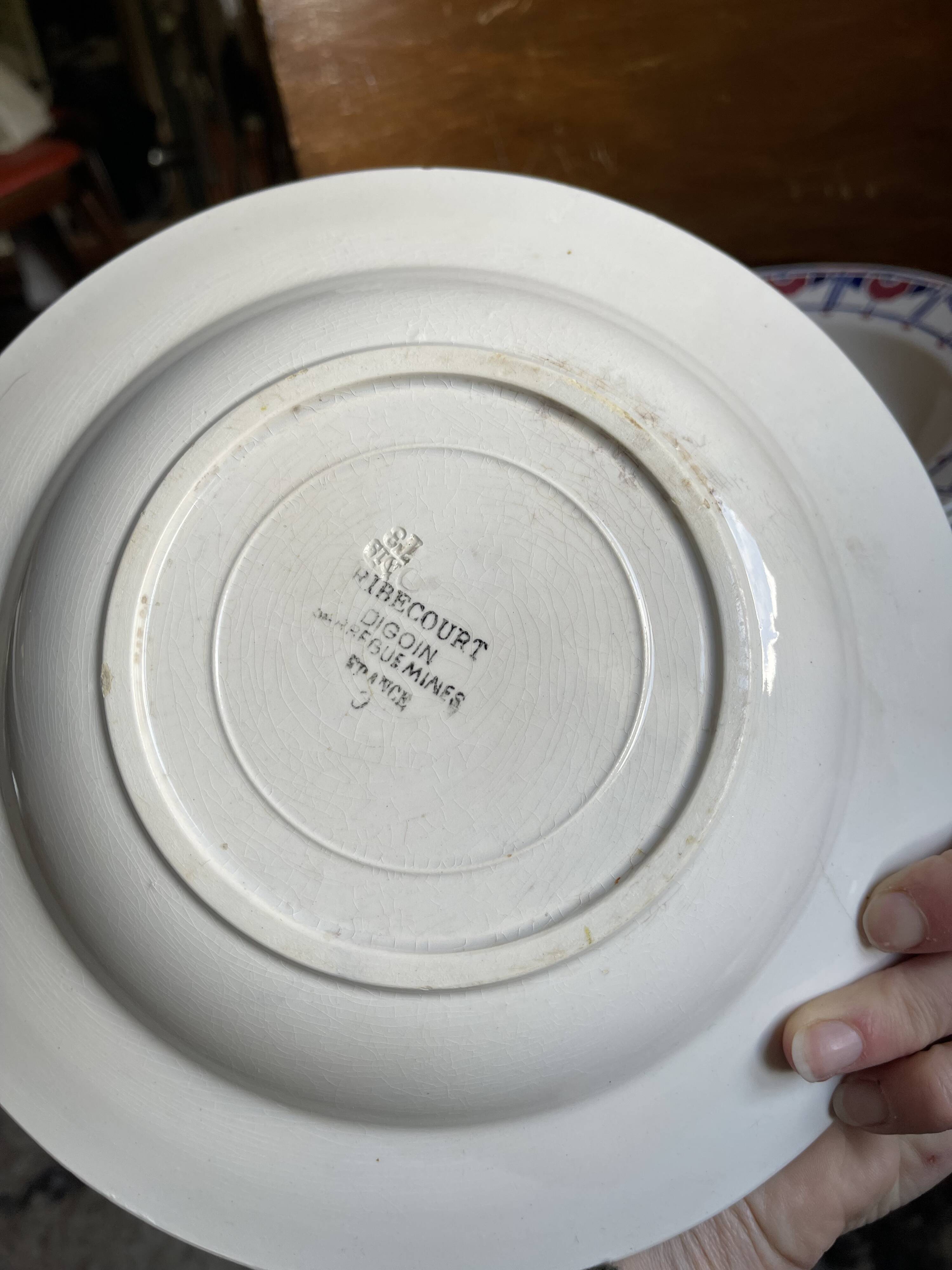 Antique deep plates Digoin