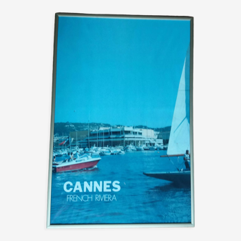 Affiche Cannes french riviera côte d'azur encadrée