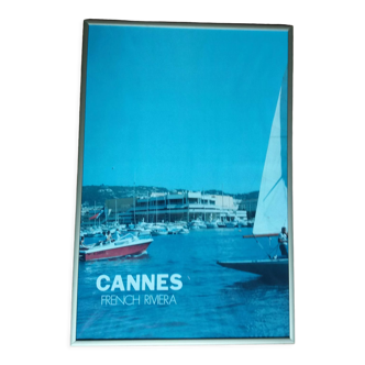 Poster Cannes french riviera côte d'azur framed