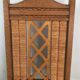 Lot de 6 chaises brutalistes en bois et rotin