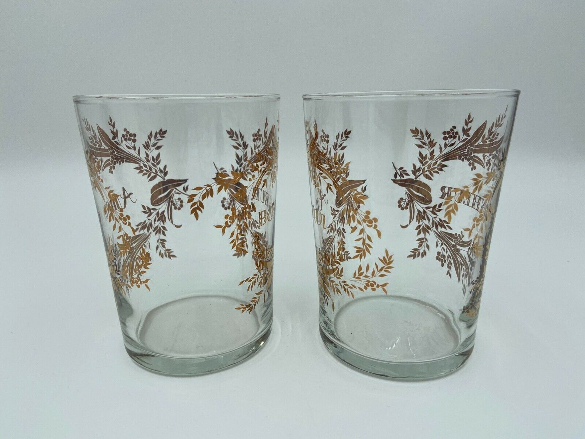 2 glasses napoleon iii love and happiness enhanced gold late xix eme