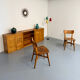 Modular sideboard Ateliers Chauvin solid wood design 70s