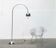 Chrome metal arc floor lamp Space Age mid-century by Cosack, 1960s