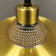 Danish hanging lamp made of glass, metal and with colored prisms