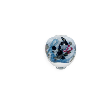 Vase Robert Pierini Studio Glass 1987 - 2.7kg - Signed - Drouot