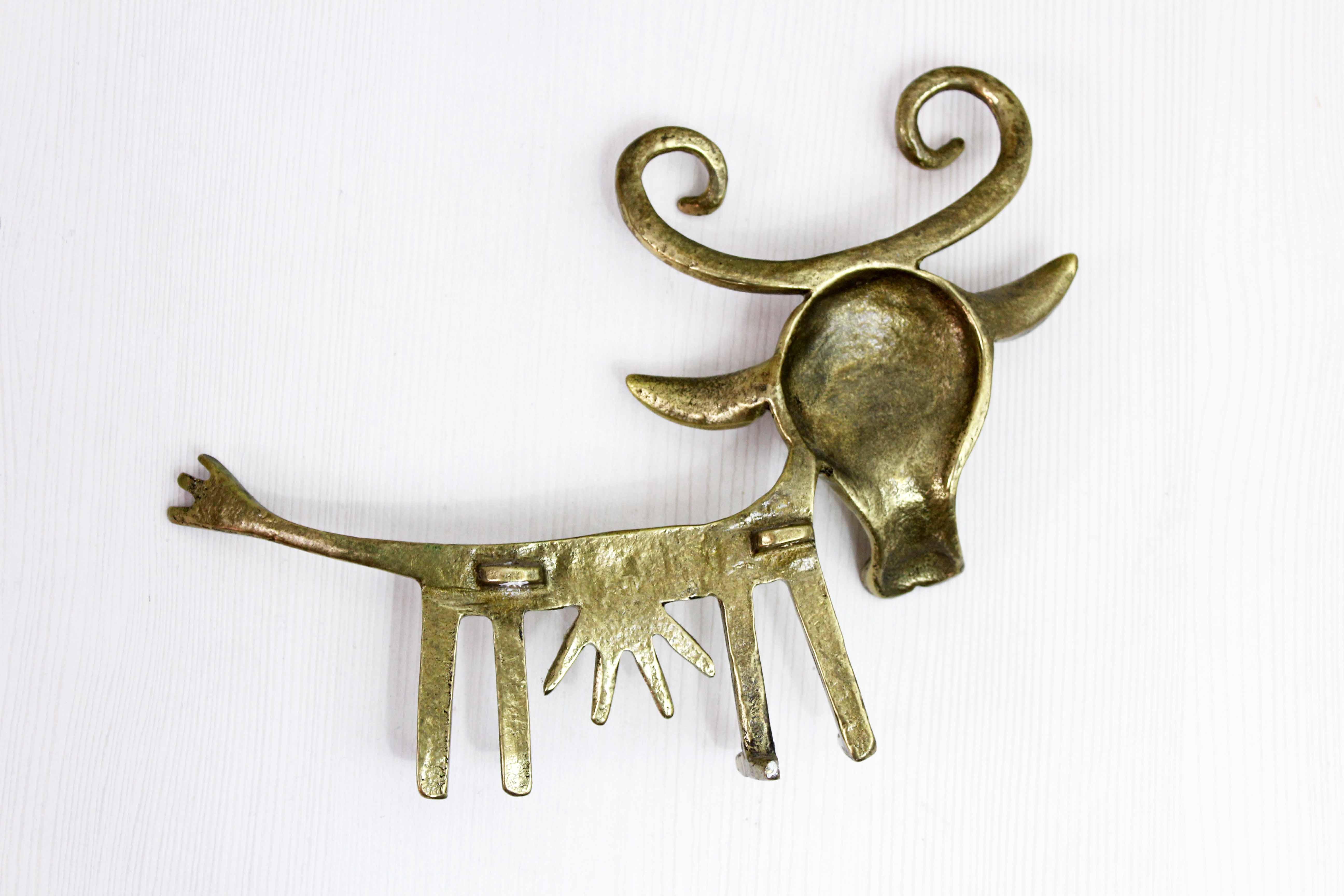 Bronze wall key ring by Walter Bosse