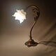Lampe fleur en bronze doré