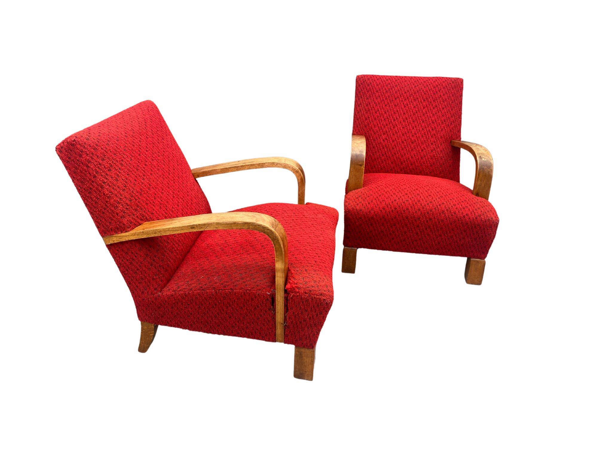 Paire de fauteuils ART DÉCO en bois courbé, années 1930