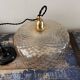 Vintage amber glass pendant light