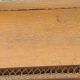 Vintage chest bench from the 50s in oak and rattan