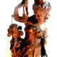 Lamp foot, metal sculpture statue: Woman and angelot "Lightness", Napoleon III