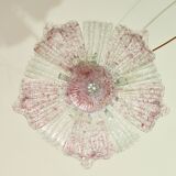 Vintage Murano glass ceiling lamp pink