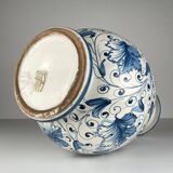 Large Blue Ceramic Vase by Ima for Montelupo Florentino, Italy, 1980s