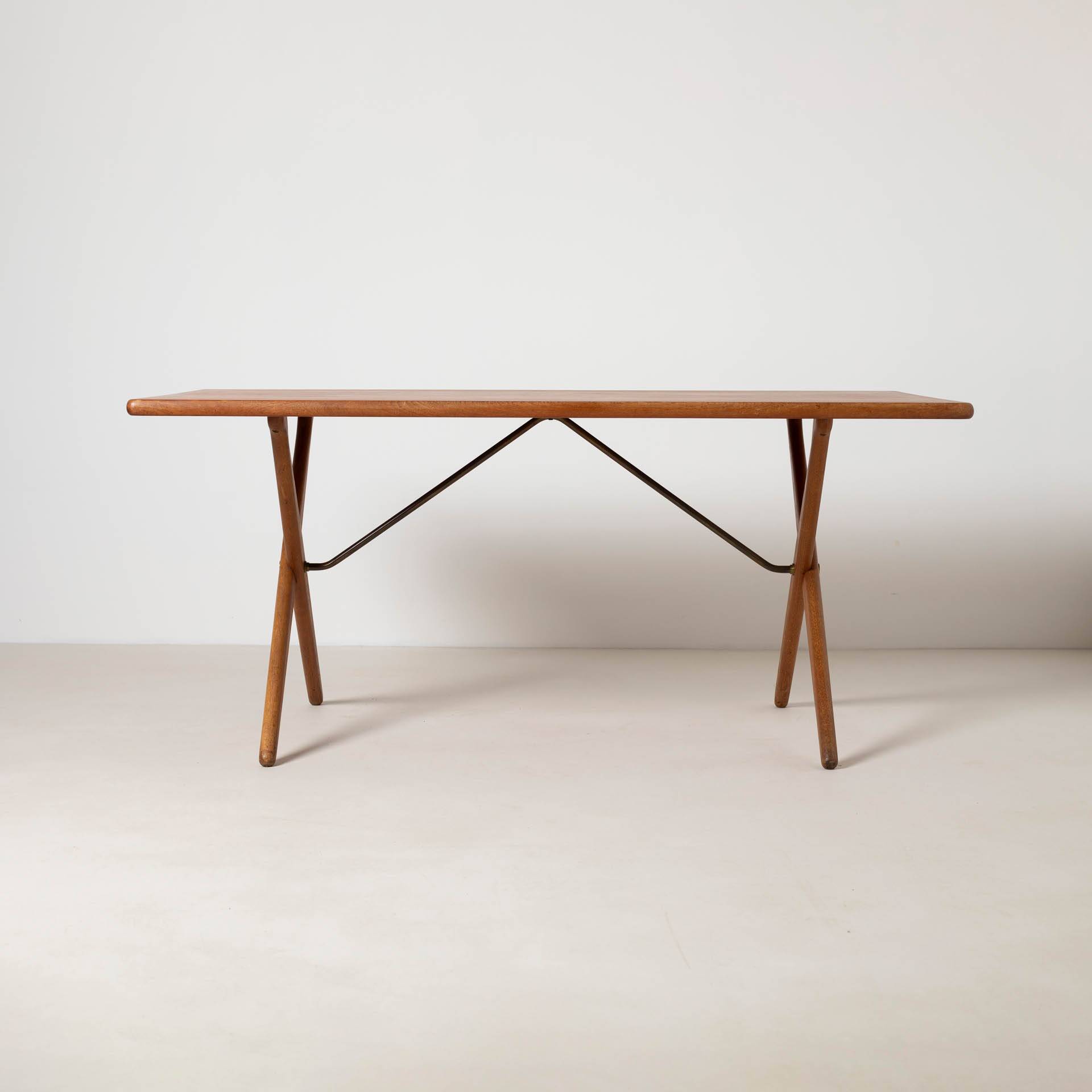 Hans Wegner AT-303 Sawhorse dining table for Andreas Tuck, Denmark, 1960s