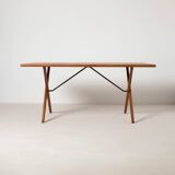 Hans Wegner AT-303 Sawhorse dining table for Andreas Tuck, Denmark, 1960s