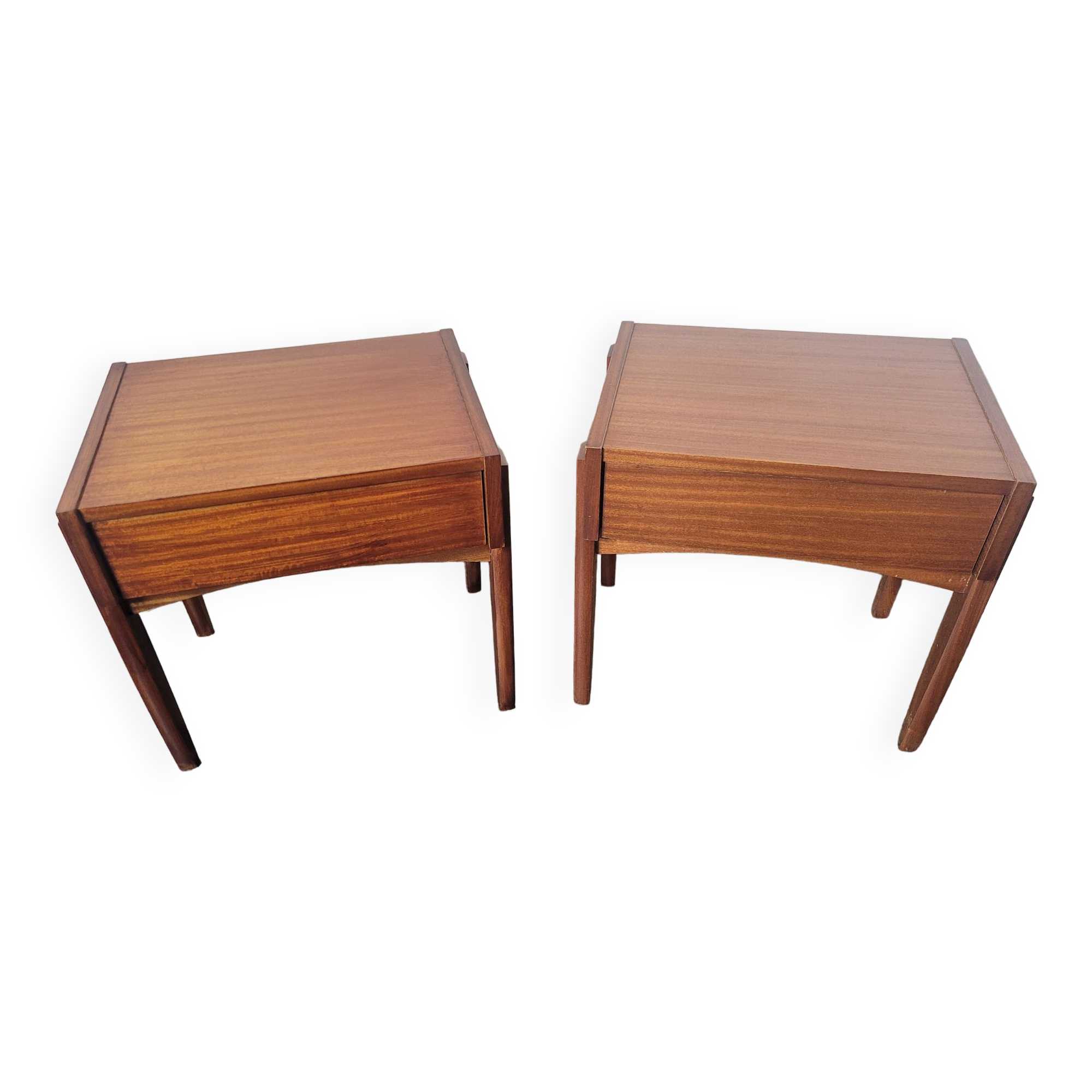 Pair of Scandinavian teak bedside tables from the 60s