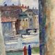 Swedish Oil on Panel “Stockholm Motif” by Emil Hellbom, Vintage & Framed 56×48cm