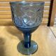 Set of 4 Stemmed Glasses Moulded Blue Marine Decor 1960s Vintage