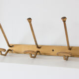 Coat rack metal golden 5 hooks