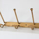 Coat rack metal golden 5 hooks