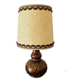 Vintage 70s table lamp – Sculpted ceramic with original shade