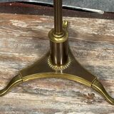 Pied de lampadaire tripode années 50 en laiton et bronze doré, Maison Charles