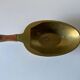 Decorative brass bowl with wooden handle, 1970s, Turin, Italy.