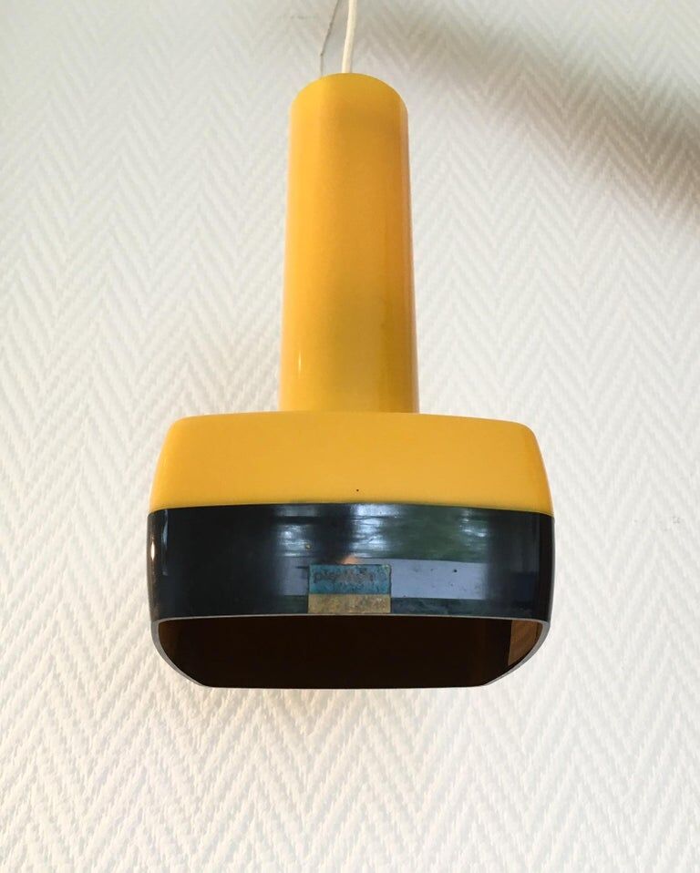 Vintage hanging lamp by Bent Karlby for A. Schroder, Kemi, 1970s