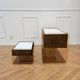 Commode / coiffeuse et chevet en plexiglass