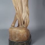 Ceramic sculpture Woman and opal belt jug Goldscheider circa 1900, 60 cm C155