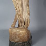 Ceramic sculpture Woman and opal belt jug Goldscheider circa 1900, 60 cm C155