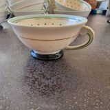 Set of polka dot porcelain cups and plates