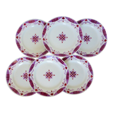 6 dessert plates from Moulin des Loups and Hamage, Madeleine model