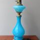 Blue opaline and bronze lamp base