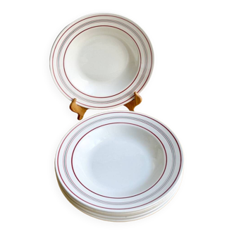 4 assiettes Céranord 50's