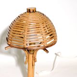 Lampe de Bureau Champignon en Bambou et rotin