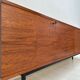 1960s Large Vintage Minimalistic Teak Sideboard with Metal Legs