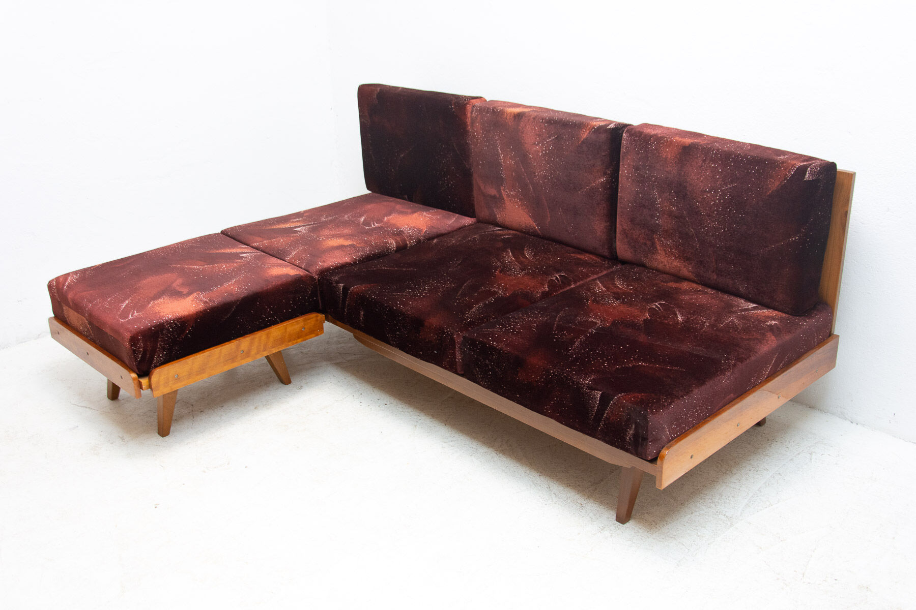 Midcentury Corner Folding Sofa by František Jirák for Tatra Nábytok, 1960s, CZ