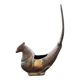 Zoomorphic ashtray in patinated bronze