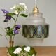 Vintage stained glass globe pendant light