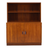 1960s Børge Mogensen Teak Cabinet Bookcase, Denmark