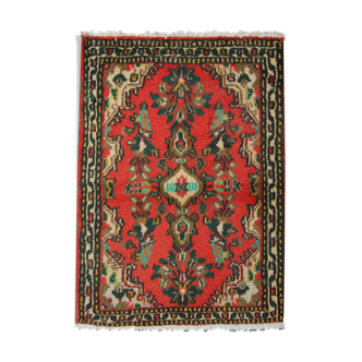 Small vintage persian mahal carpet  oriental wool area rug- 57x87cm