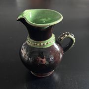 Small brown and celadon pearl pitcher