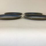 Set of 4 sandstone plates from Puisaye Poterie Nault