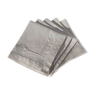Set of embroidered antique napkins