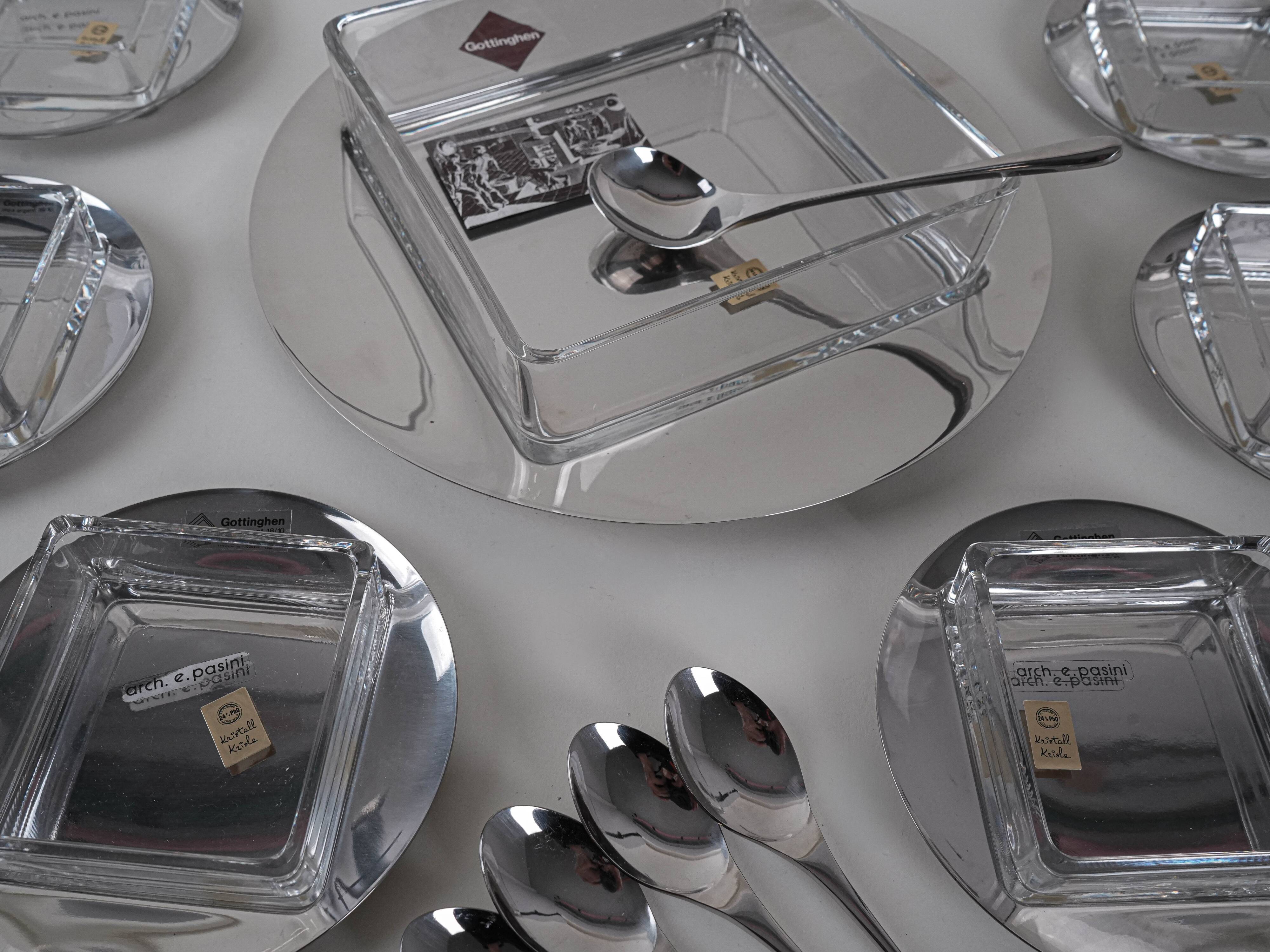 Dessert set, Italian design, 1970s, manufacturer: GOTTINGHEN