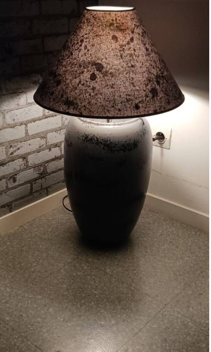Exceptional XL Lamp Yves Halard Paris - Vintage Ceramic - 75cm